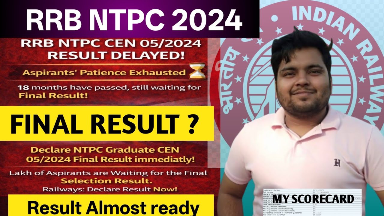 RRB NTPC 2024 FINAL RESULT? Almost 18 months have passed. #railway #rrb #rrbntpc #govtjobs #india