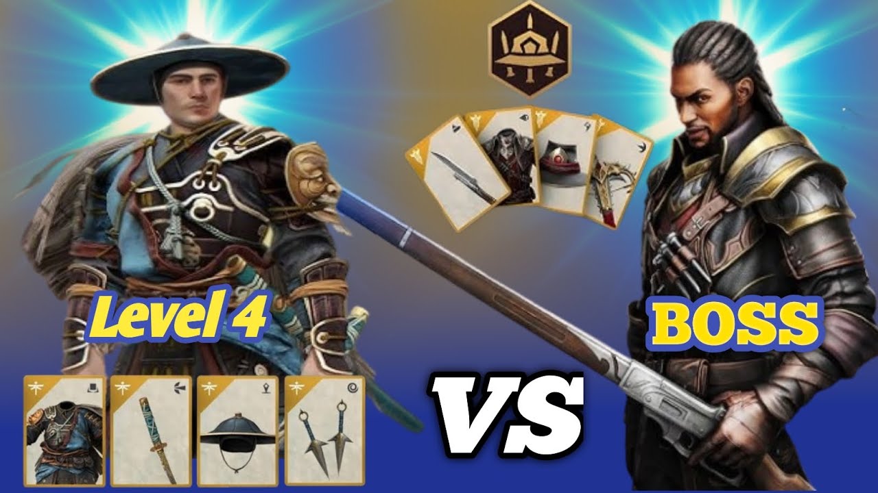 Shadow Fight 3: possessed set level 4 vs Boss  marksman set