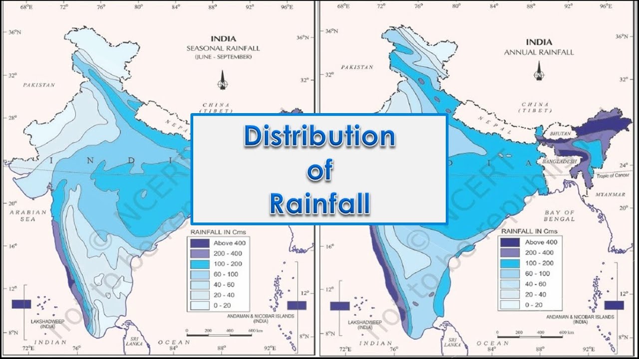 The Distribution of Rainfall in India | Class IX Unit-4