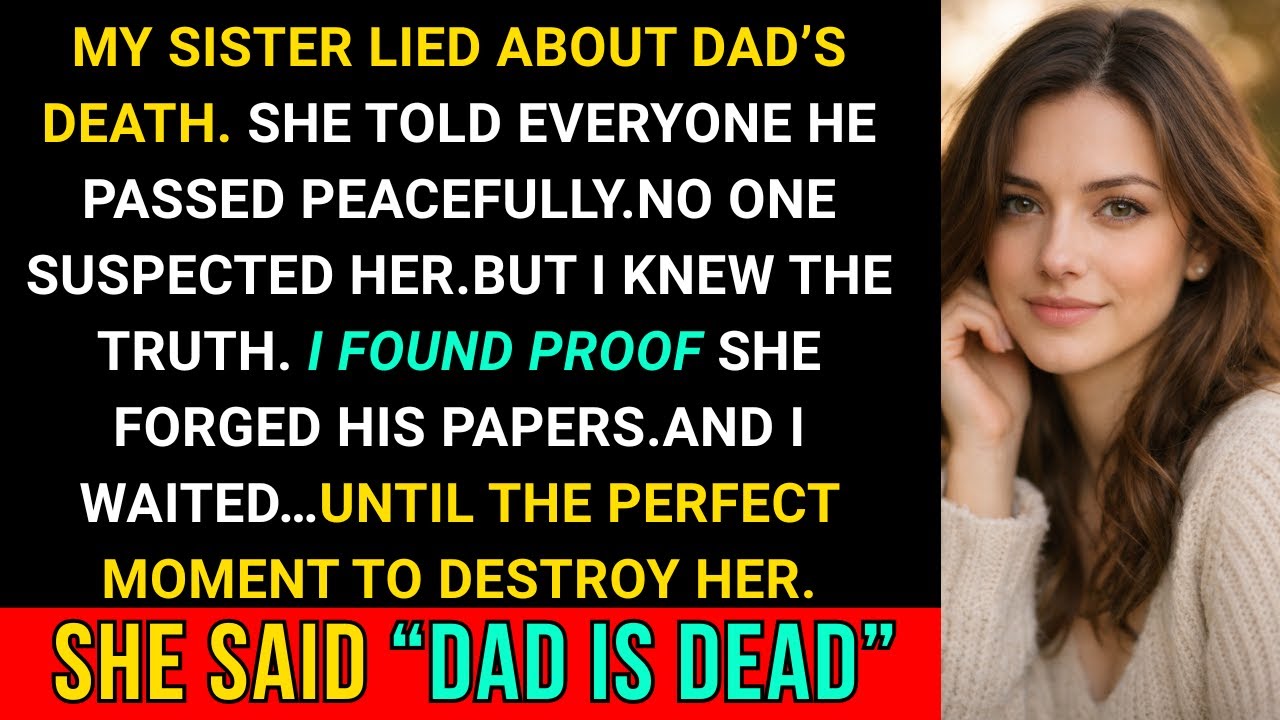 My Sister Lied About Dad’s Death to Steal His Fortune... So, I Destroyed Her Life.