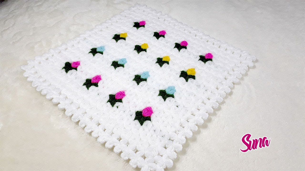 ❤️ BU DÜNYANIN EN KOLAY LİF ÖRNEĞİ! 🌹 Gül Motifli Kare Lif Modeli Yapımı