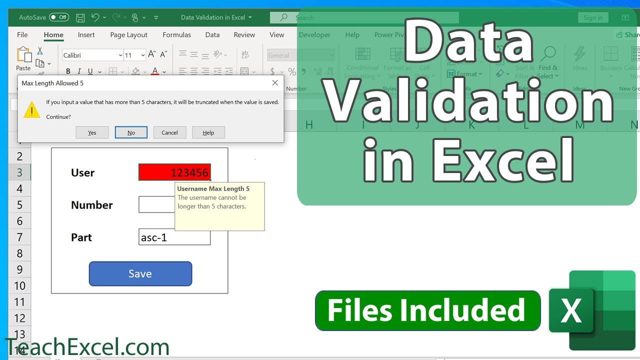 Data Validation in Excel - A Guide