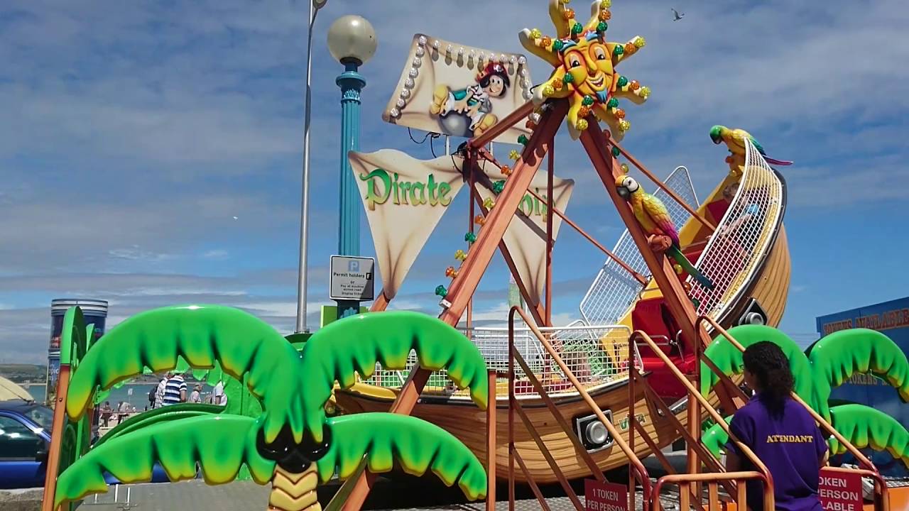 Kids Pirate Ship Ride At Weymouth, Dorset, 16 July 2016