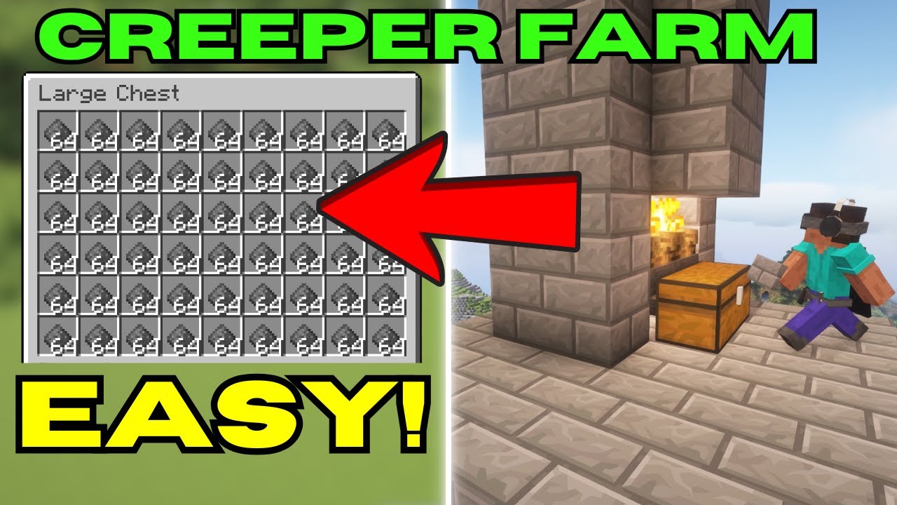 Простейшая ферма криперов, которую можно построить в Minecraft! | 1.21+ Java & Bedrock Edition