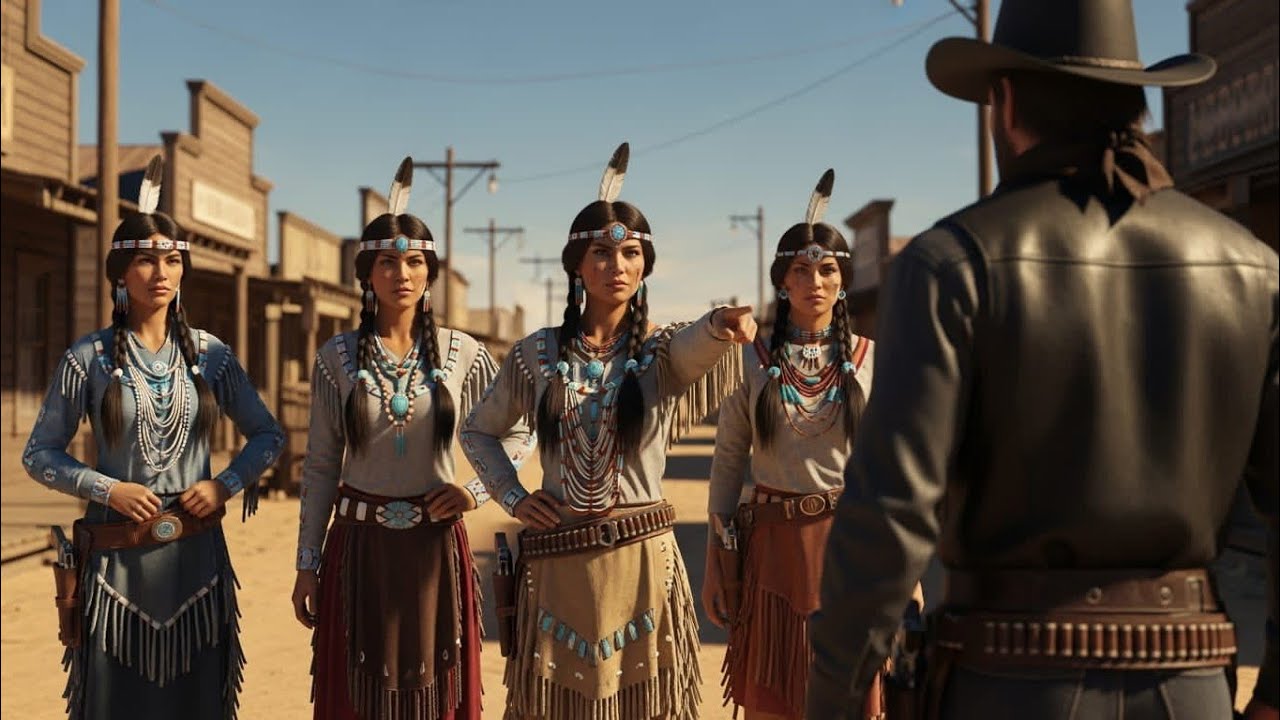 La viuda apache gritó: “La ley sagrada exige que te cases con las cuatro hermanas.” 🌄🔥