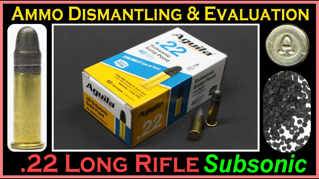 .22LR Deconstruction (Aguila 40gr - Subsonic LRN - 1B222269) Ammo Dismantling & Evaluation