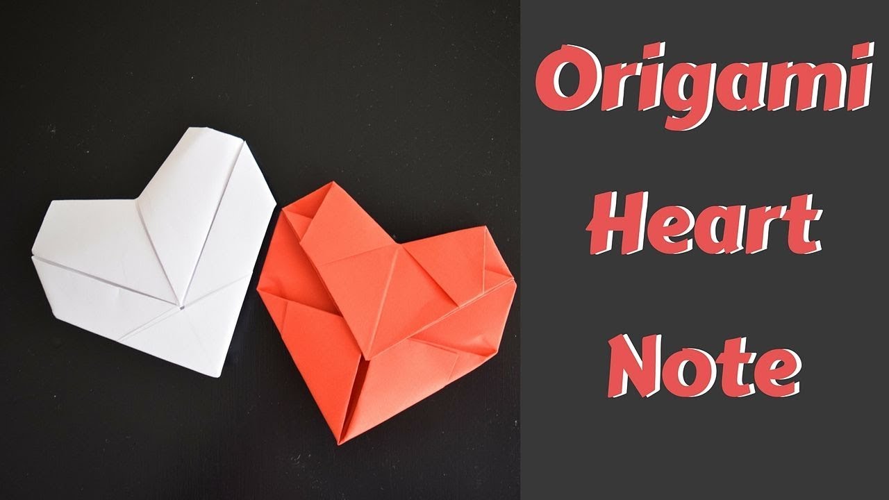 How to fold an Origami Heart Note