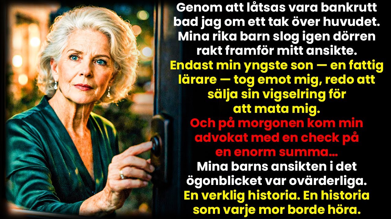 Jag låtsades vara hemlös och fattig. Bara svärdottern jag hatade öppnade dörren