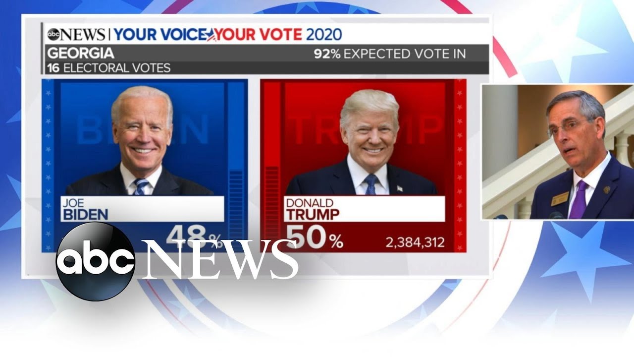 Georgia secretary of state gives an update on the 2020 election