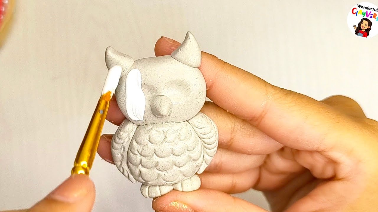 Clay owl making 🦉 | How to make owl with clay | How to make bird with clay #owl #bird #clayart