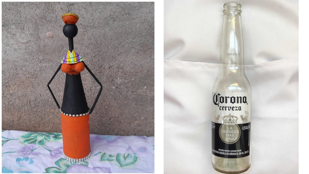 como hacer una africana con una botella reciclada