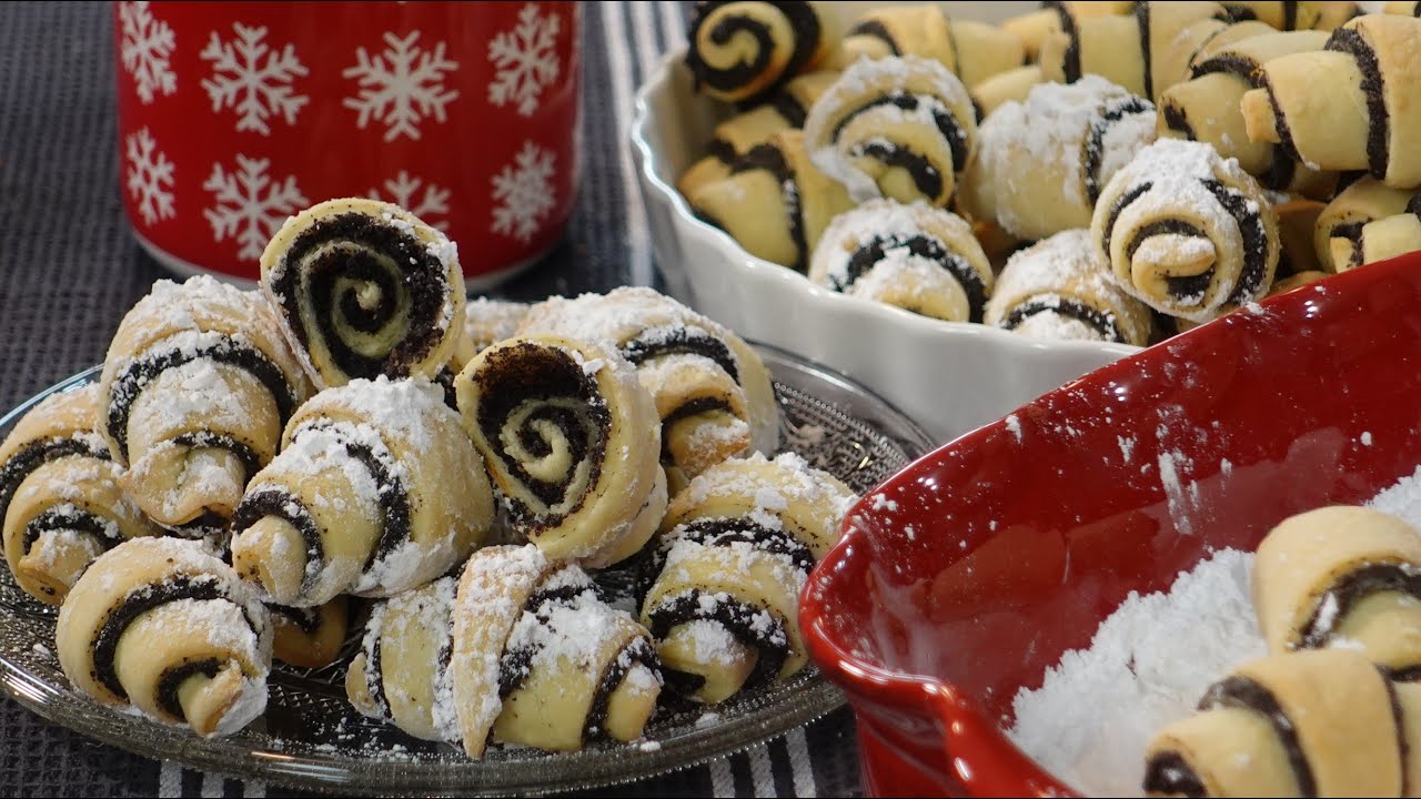 Starinske kiflice sa makom ! Prhke,mirisne i tope se u ustima! Vintage Poppy Seed Crescents