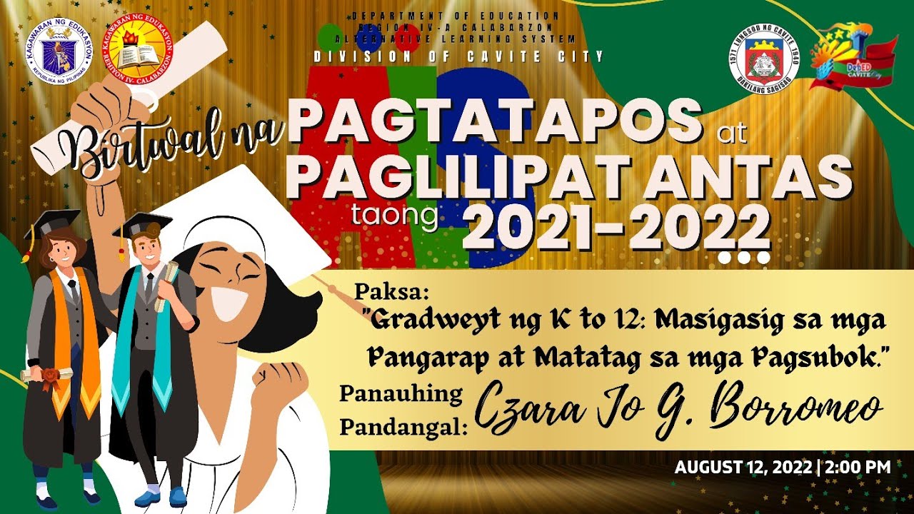 SDO Cavite City | Alternative Learning System SY2021-2022 Virtual Graduation and Moving Up Ceremony