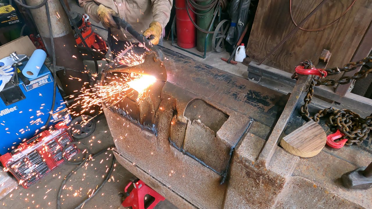 CAT Backhoe Bucket Repair.