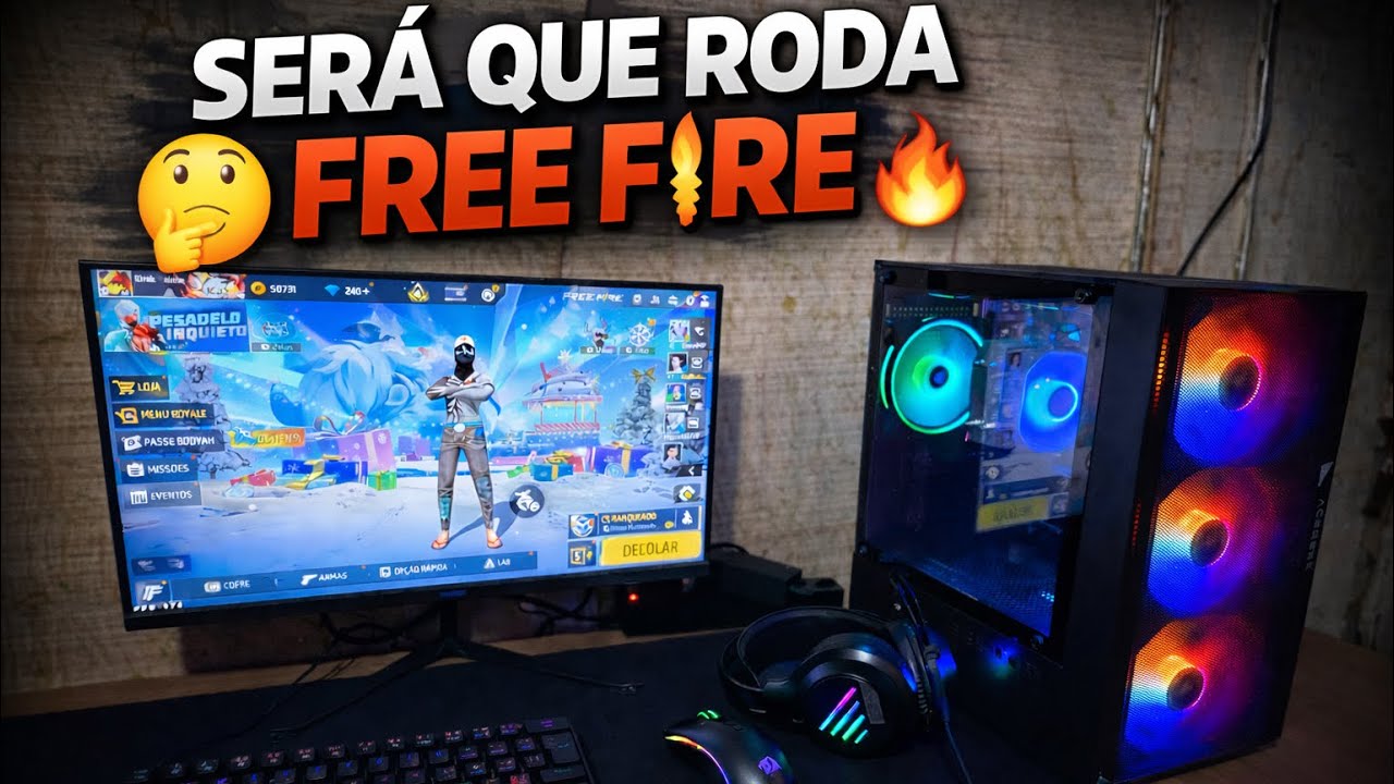 Free Fire no PC com Ryzen 5 5600GT 🔥 Será que roda liso?