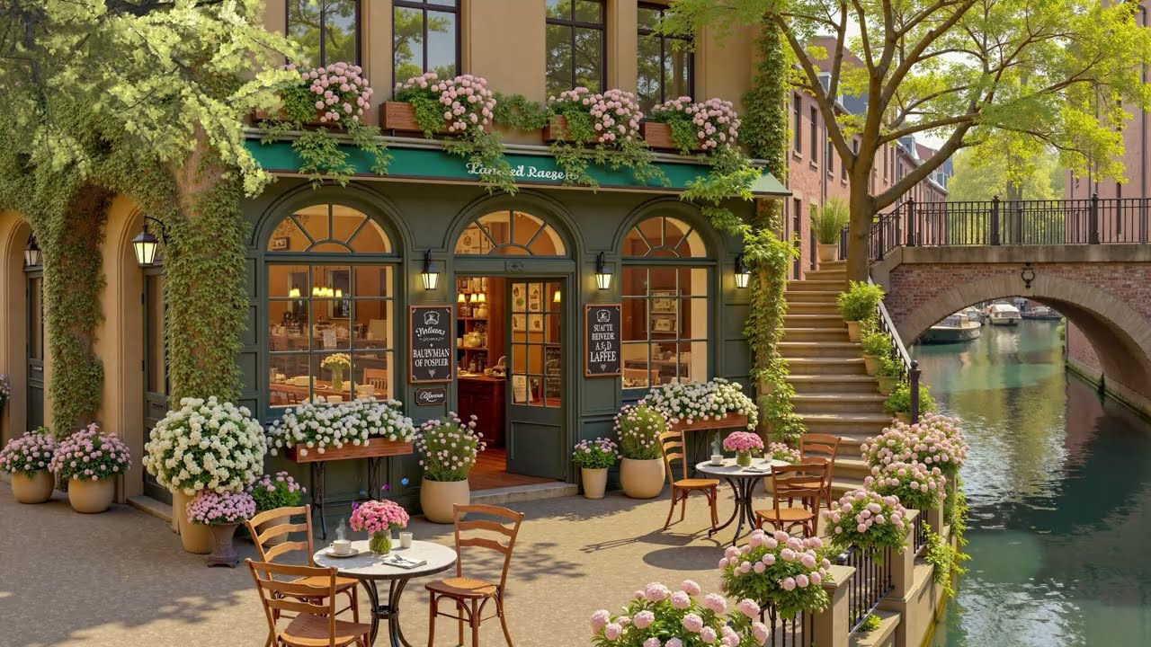 A Warm February Morning & Cozy Coffee Shop Ambience 🌿 Smooth Piano Jazz Music for Working, Studying