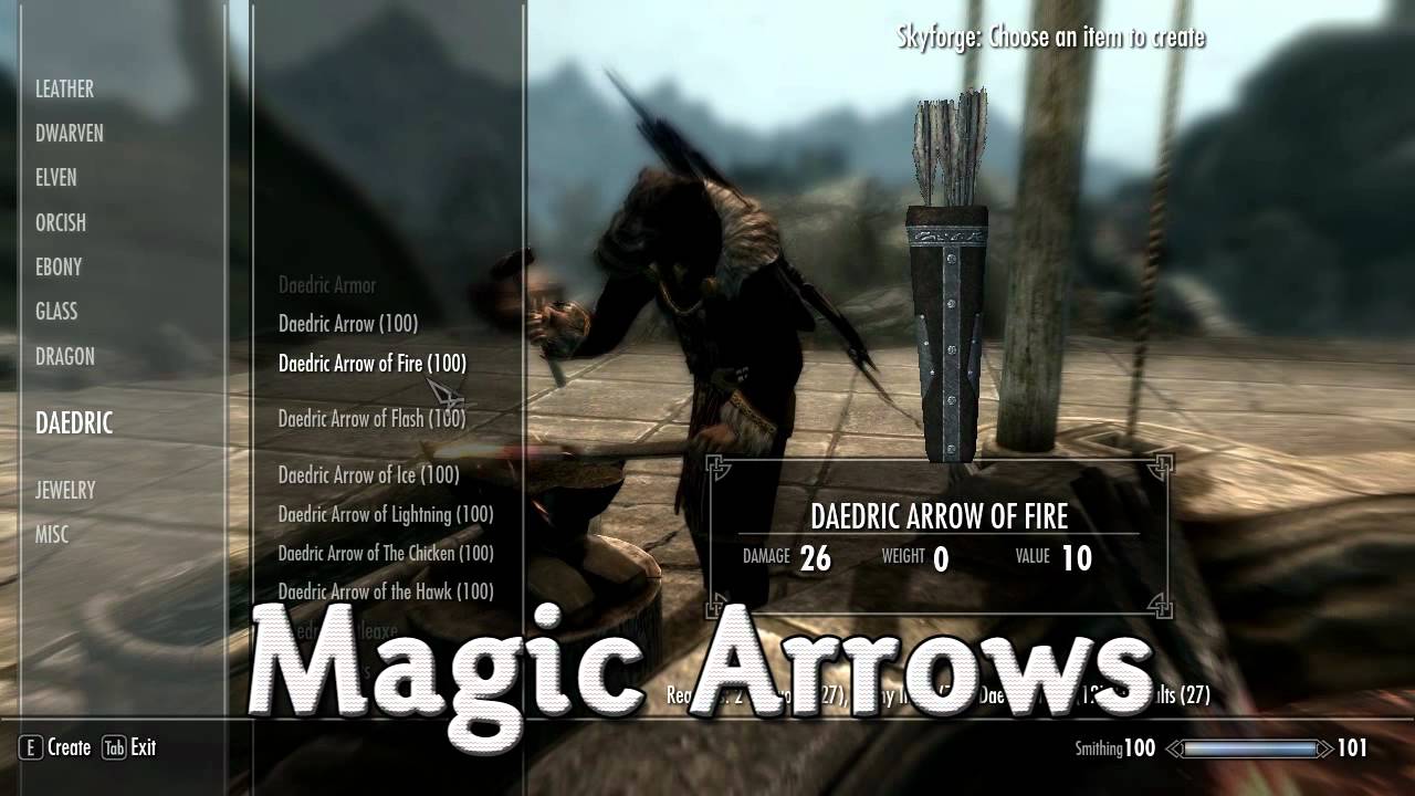 Skyrim Mod Spotlights - Arrowsmith and Magic Arrows