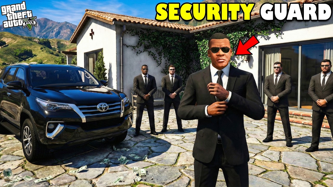 Franklin Becomes The Most Powerful Security Guard in Los Santos GTA 5! | SHINCHAN and CHOP