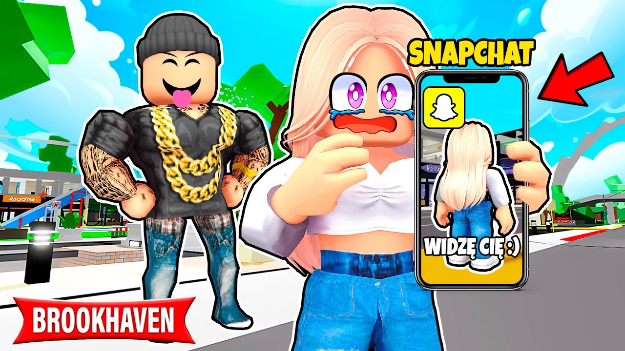DZIWNY CHŁOPAK PRZEŚLADUJE MNIE NA SNAPIE na BROOKHAVEN RP w ROBLOX!