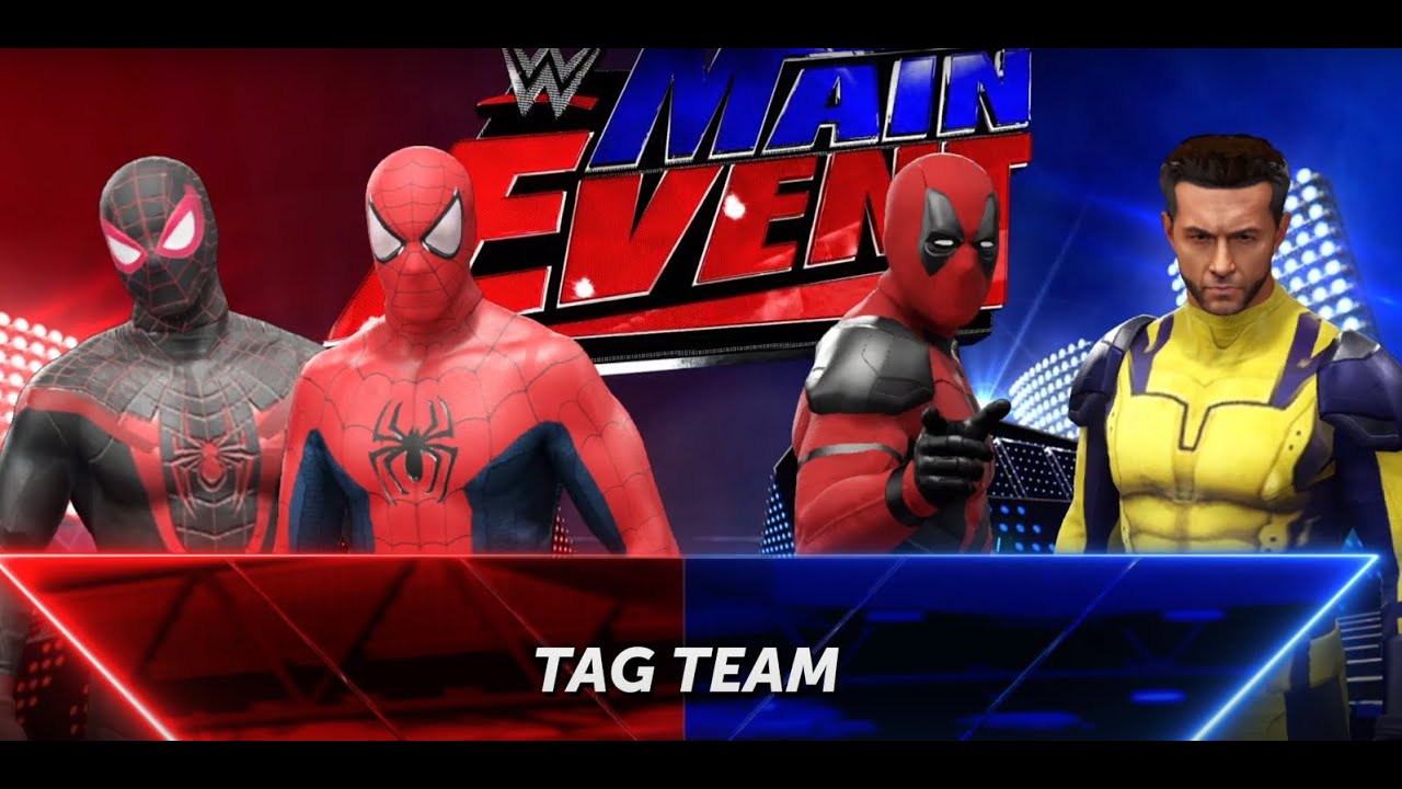 WWE 2K24 Spider-Man / Miles Morales v Deadpool / Wolverine - Community Creations