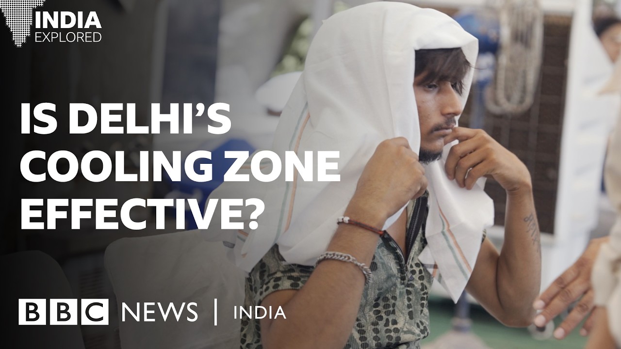 Inside Delhi's only cooling zone as temperatures cross 40C | BBC News India