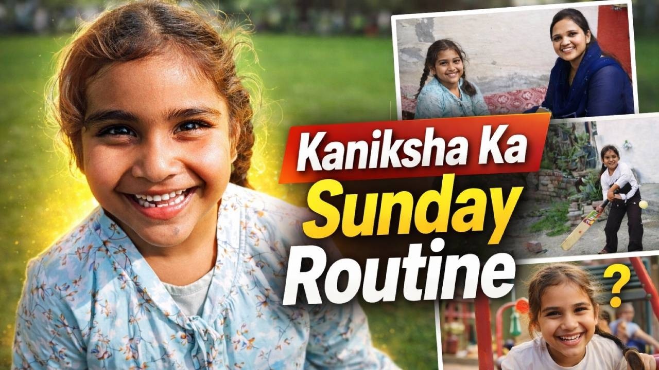 Kaniksha Ka Sunday Routine 🌞 | Satsang, Study & Park Fun | Indian Family Vlog