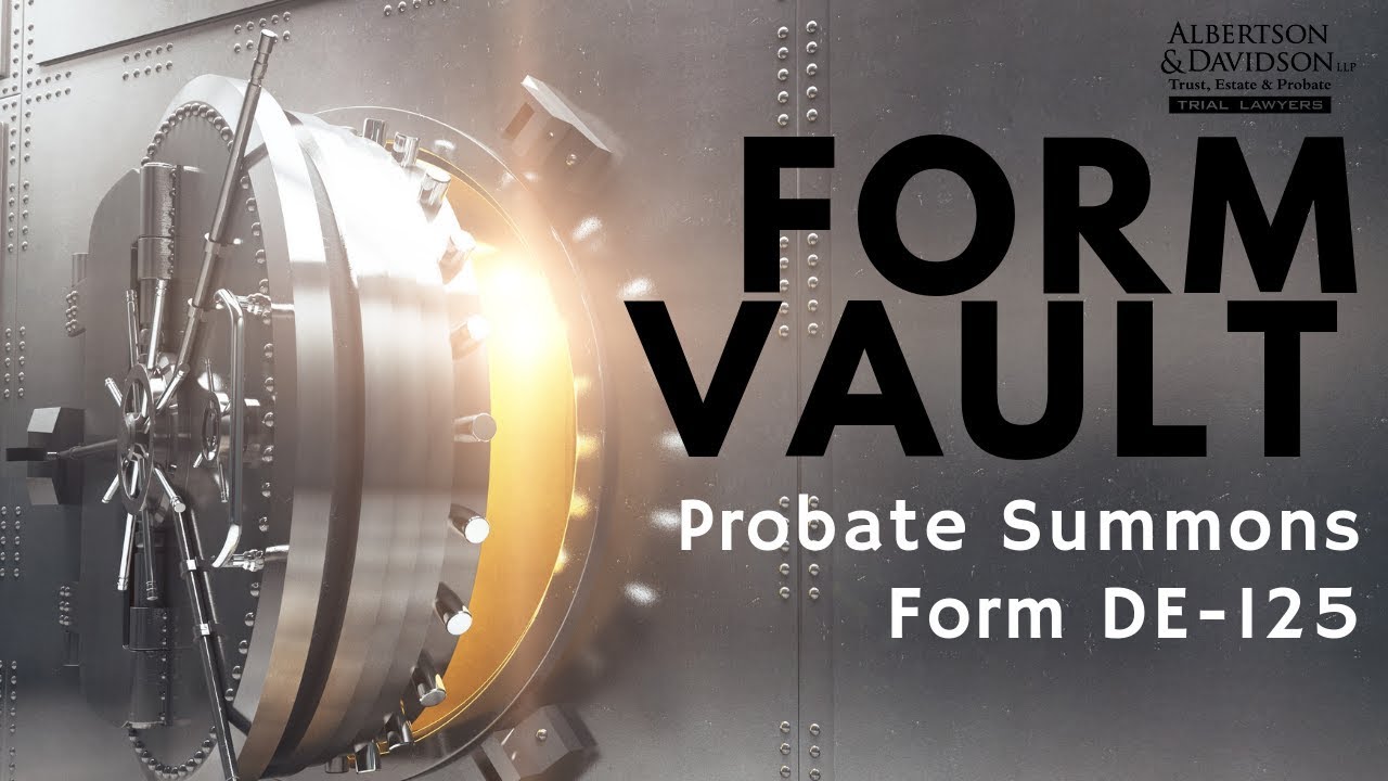 California Probate Summons--Form DE-125