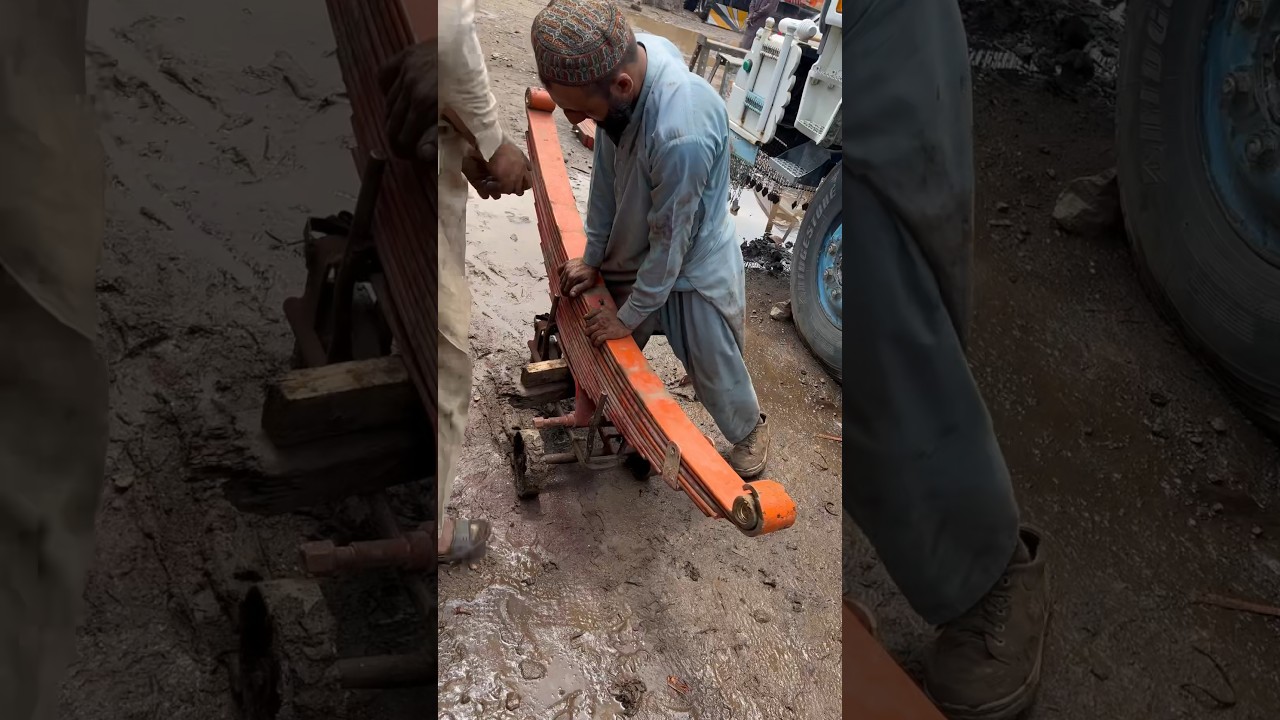 Truck spring suspension repairing #youtubeshorts #foryou #shortsfeed