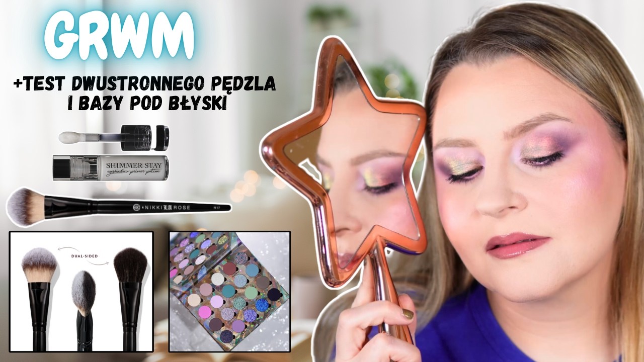 GRWM Test dwustronnego pędzla BK Beauty x Nikki La Rose i Bellabeautebar baza & paleta Crystallize 🌟