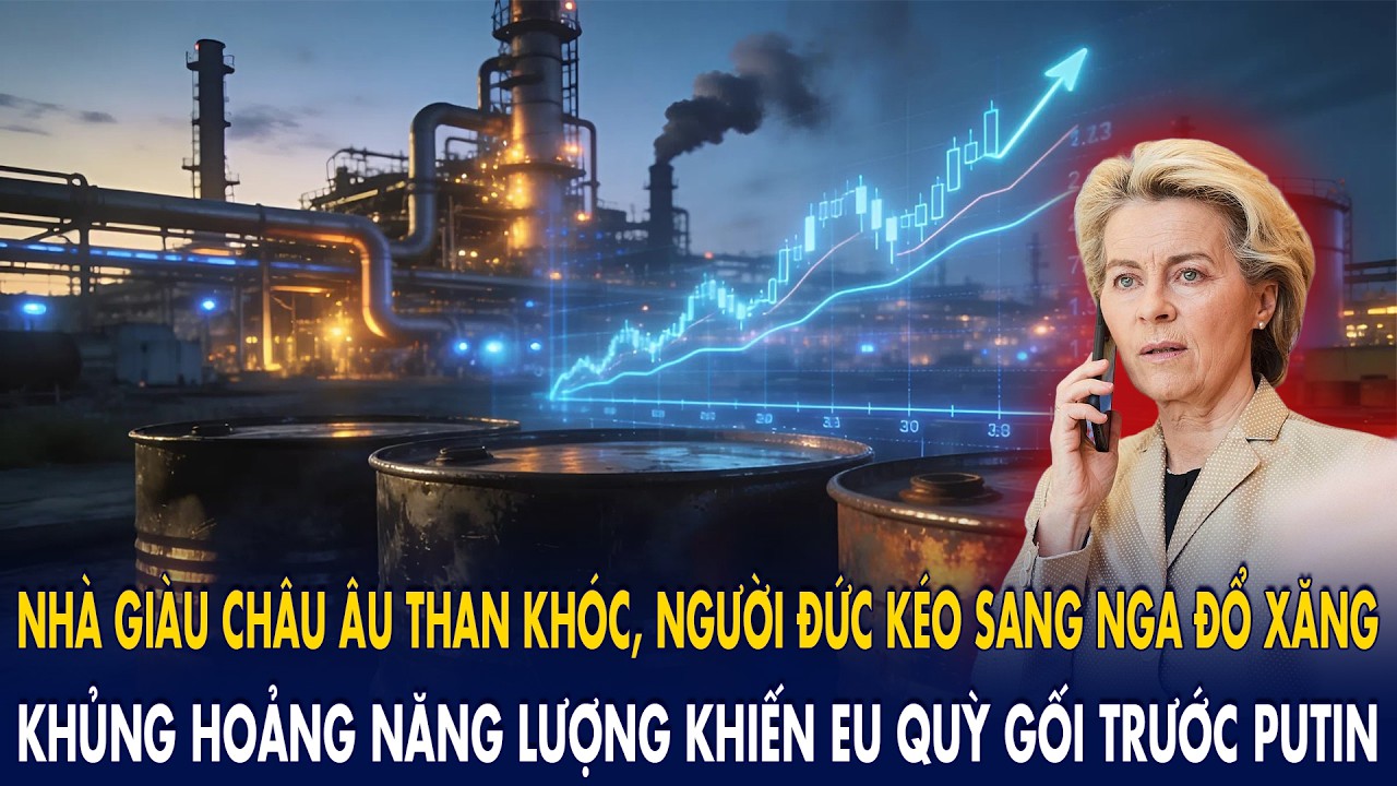“Nhà giàu Châu Âu” than khóc, người Đức kéo sang Nga đổ xăng: EU “quỳ gối” trước Putin
