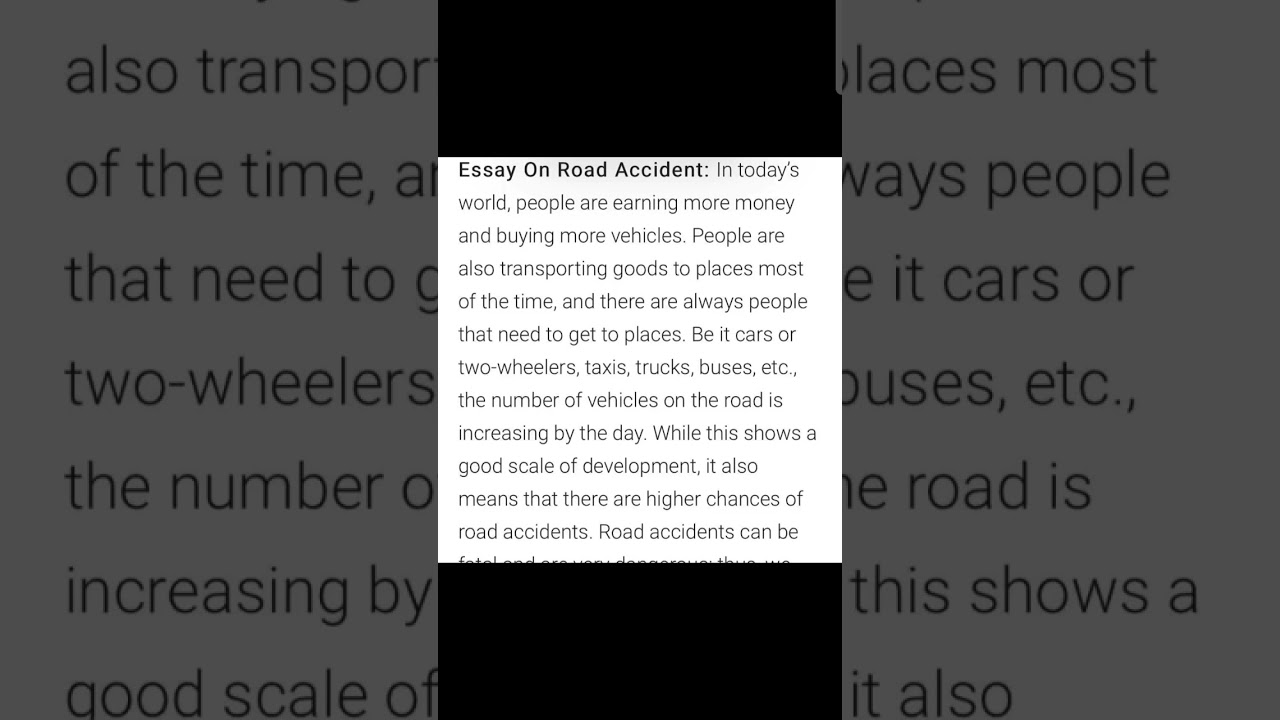 Short essay  on Road Accident//Road Accident essay in english//#essay #english #englishcomposition