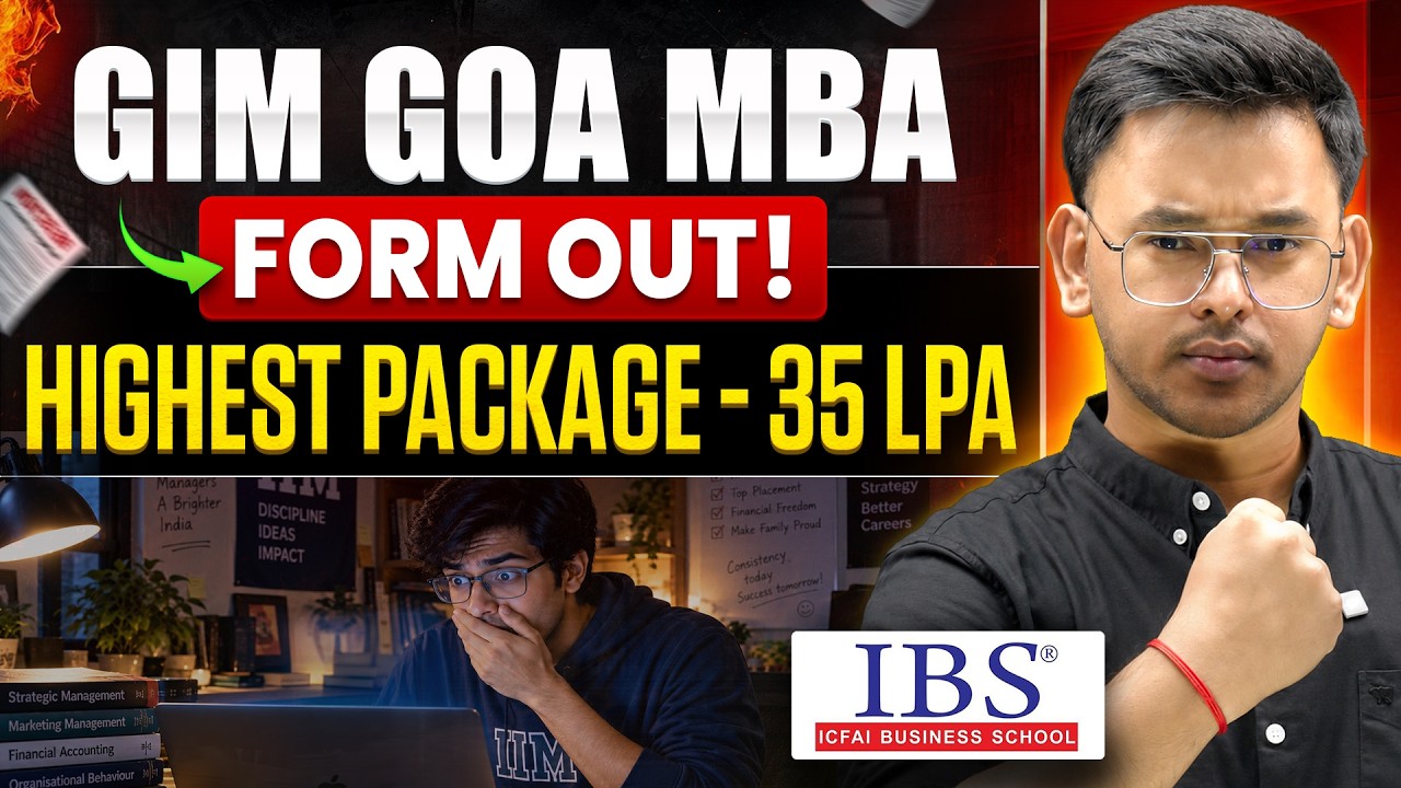 🚨 GIM Goa MBA 2026 Form OUT! | Apply or NOT? | Fees, Placements & Eligibility | ₹35L Package?