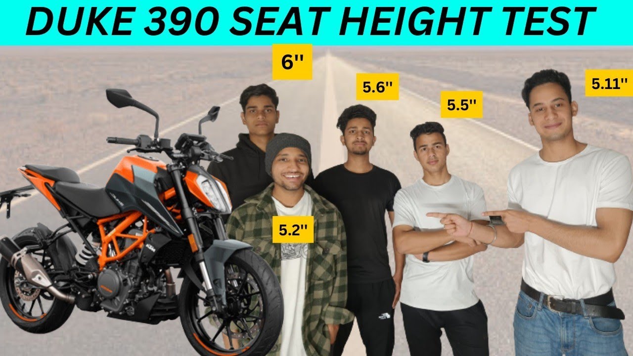 Duke 390 Seat Height Test| Best Height to ride the Bike| 