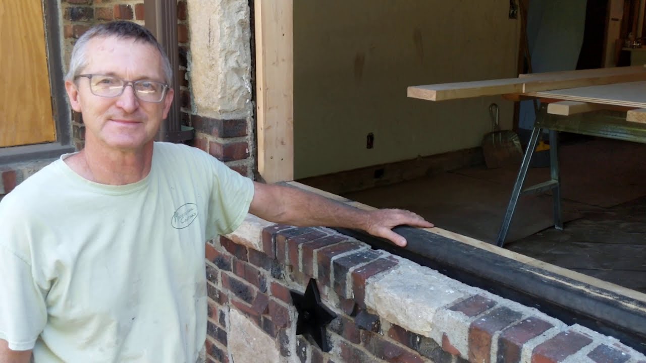 Correcting a Brick Wall that has pulled away. TURN VOLUME WAY UP.