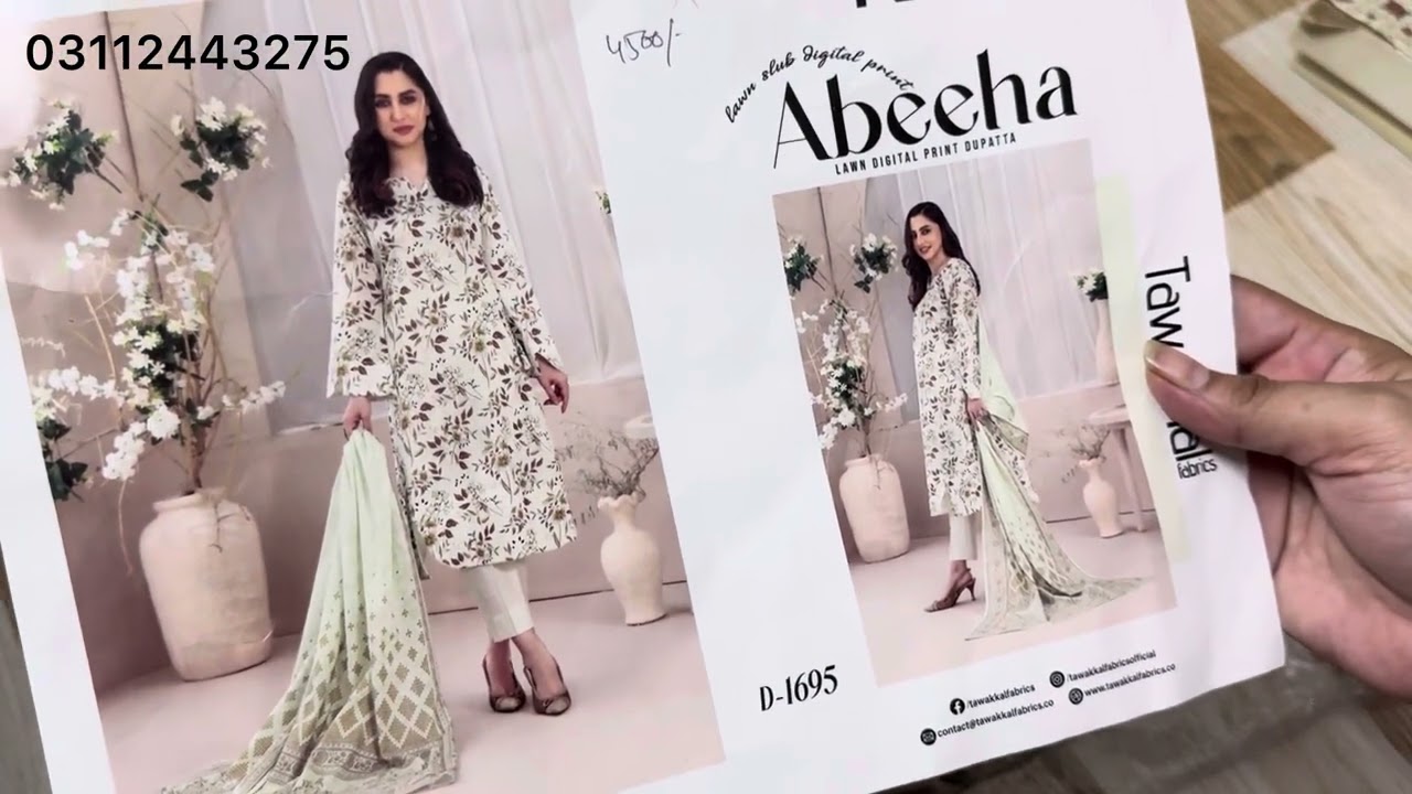 Tawakkal mix volume lawn fancy suit mahees by Riaz arts and Hafiz textile Emb suits