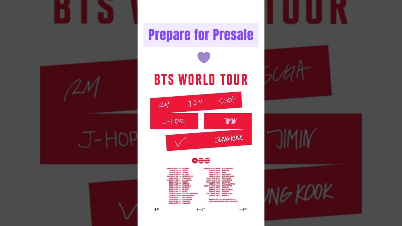 Prepare for BTS Presale!!! 💜 