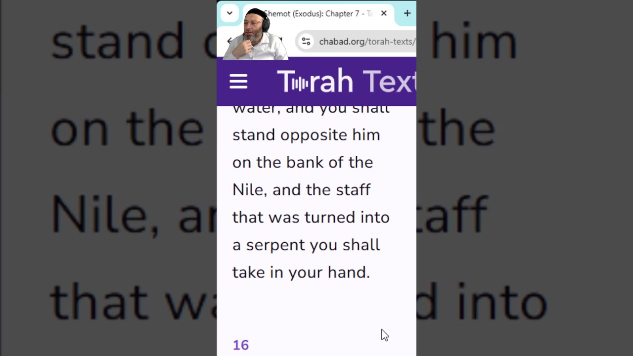 Torah - Exodus 7:3 to 7:29.