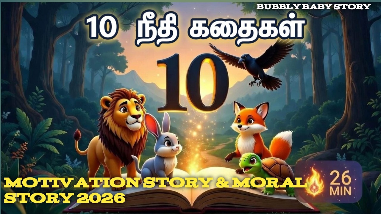 10 சூப்பர் நீதி கதைகள் | Kids Moral Stories Tamil | 26 MIN Compilation|BedtimeStories Tamil