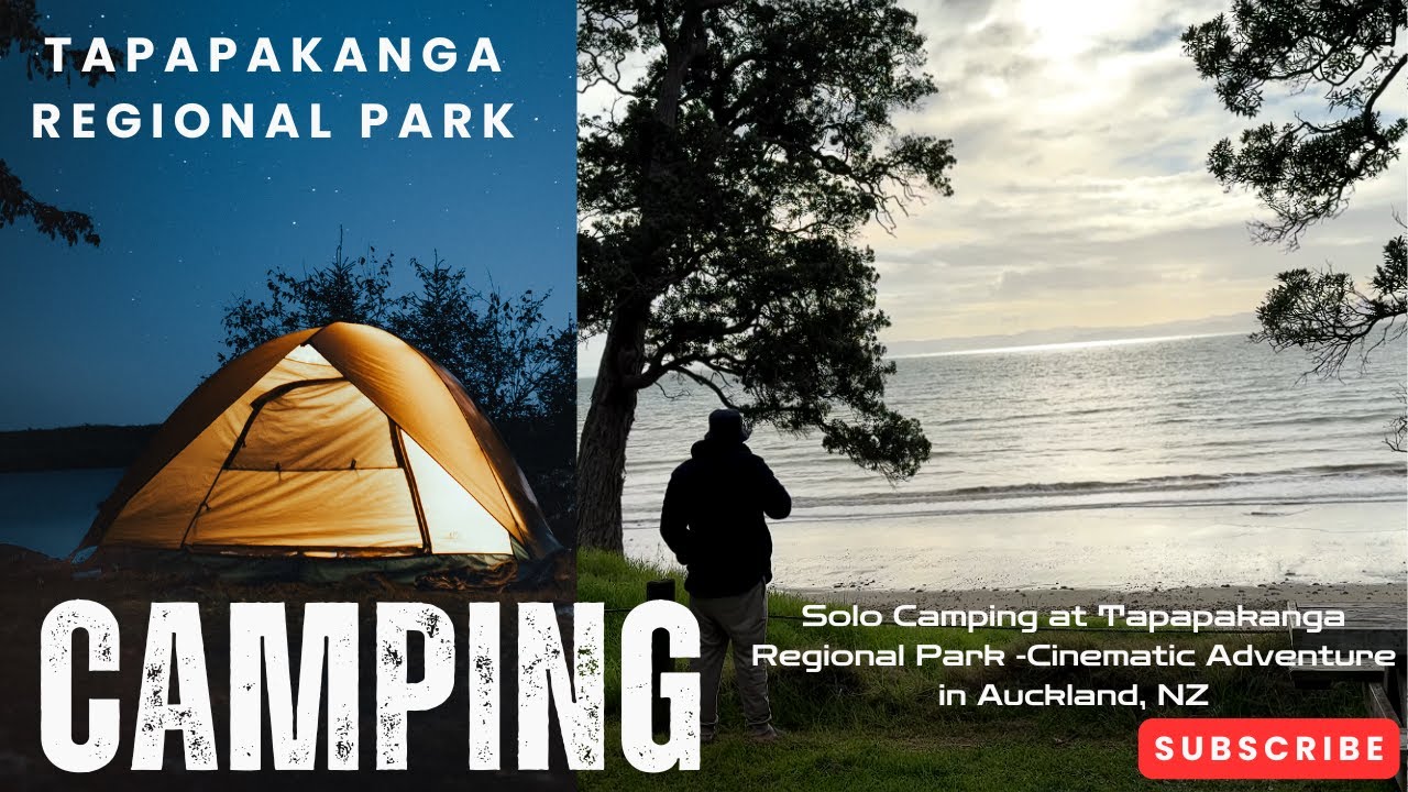 Solo Camping at Tapapakanga Regional Park | Cinematic Adventure in Auckland, NZ 4K