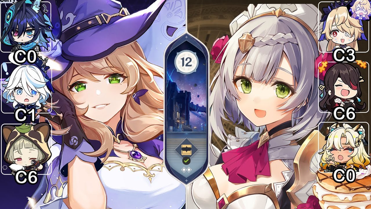 ( 5.2 ) C6 Lisa + Ororon Taser & Double Electro Noelle - Abyss Floor 12 (9☆) | Genshin Impact