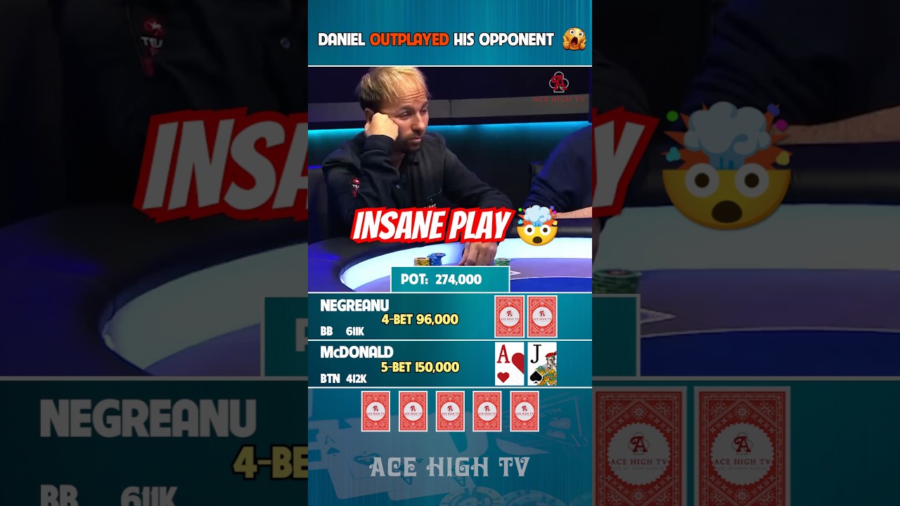 Daniel Negreanu outplayed his opponent 🤯 