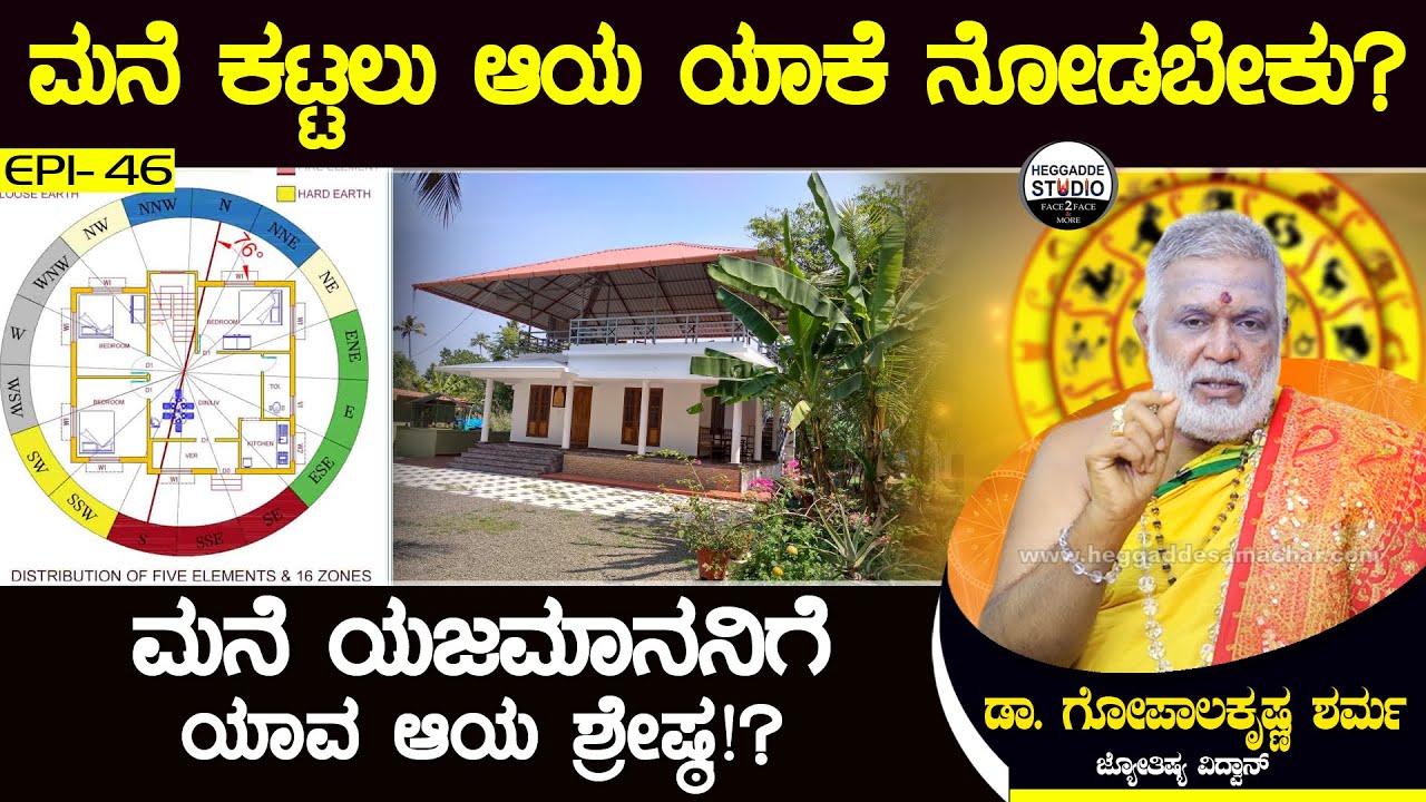 ಮನೆ ಕಟ್ಟಲು ಆಯ ಯಾಕೆ ನೋಡಬೇಕು? ಮನೆ ಯಜಮಾನನಿಗೆ ಯಾವ ಆಯ ಶ್ರೇಷ್ಠ!? Jyotishi Dr.GopalaKrishna Sharma