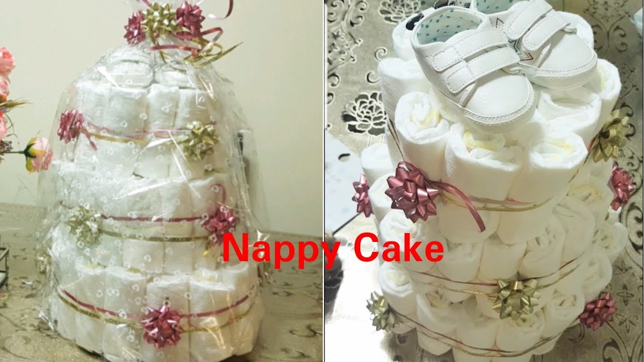 # babygifts, #nappycake Newborn baby gift idea/ easy way to make Nappy cake #Tina'svlogsinuk