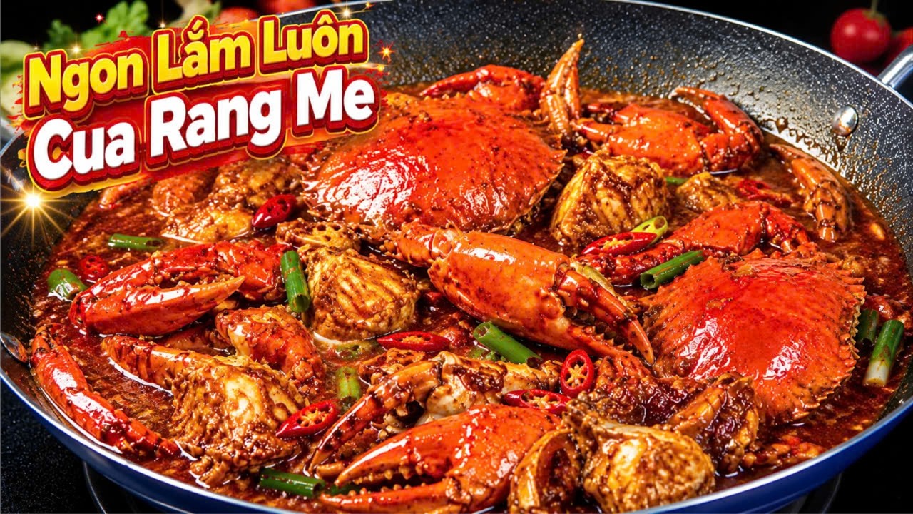 Công Thức CUA RANG ME Nhà Hàng. Cách Làm Món Cua Biển Ngon. Tasty Mud Crab Garlic Butter Tamarind