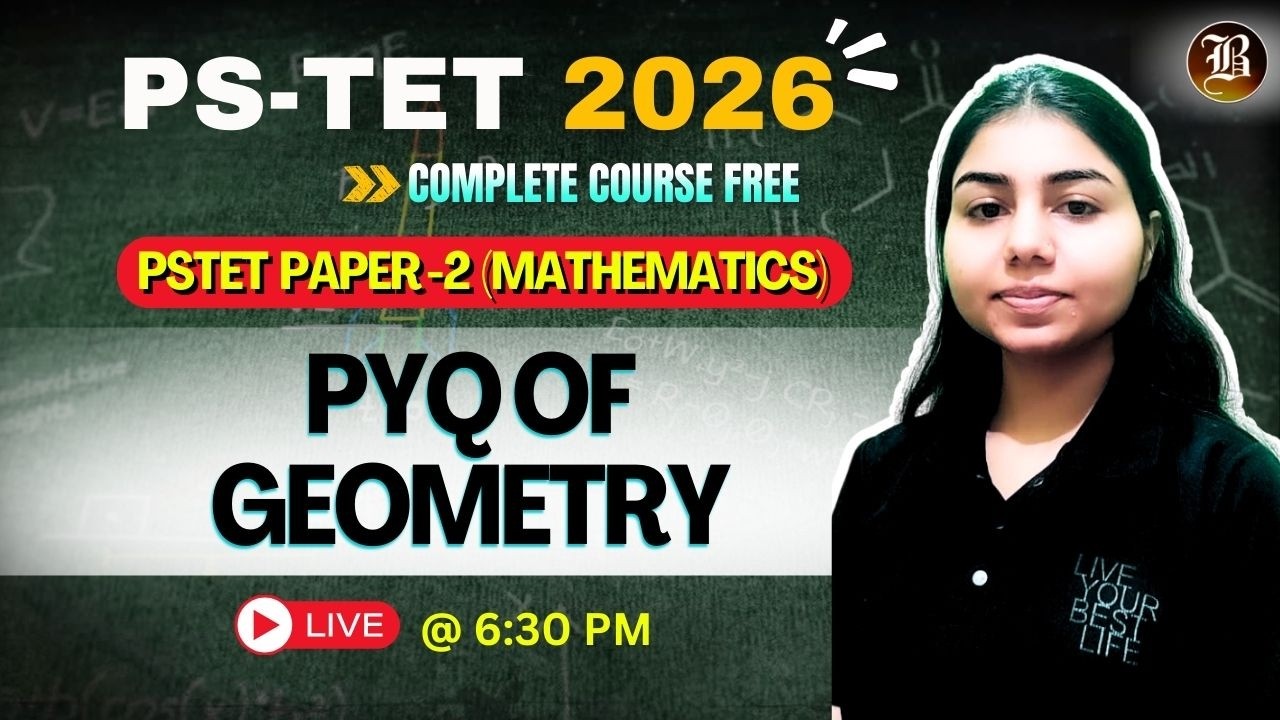 PSTET Maths 2026 |  PYQs of Geometry | FREE Live Class Paper-2