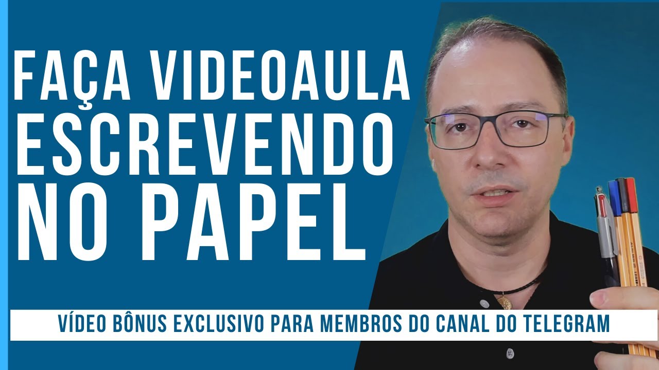Grave videoaula escrevendo em papel (passo a passo)