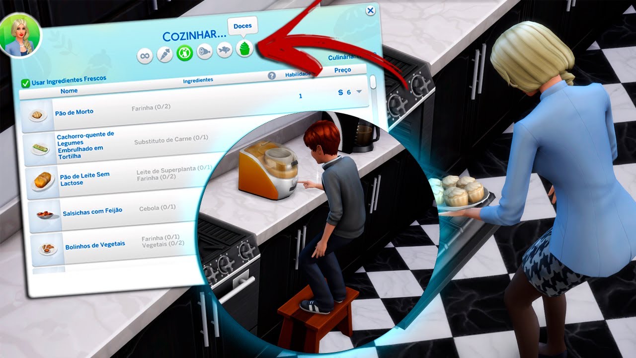 NOVA ATUALIZAÇÃO: NOVO MENU COM FILTRO NAS RECEITAS, CRIANÇAS COZINHANDO? e MAIS! | The Sims 4