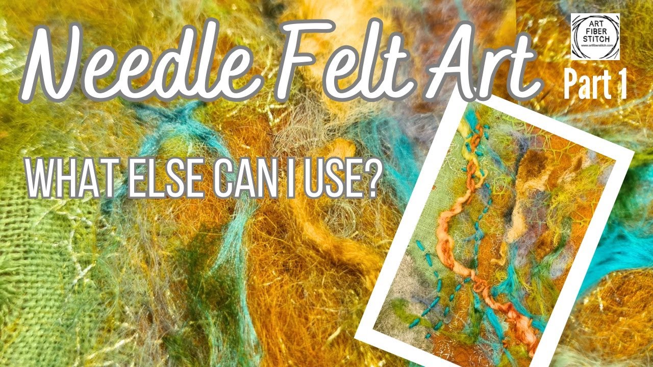 2D Needle felt art is a craft using wool Fiber but what else?  #art #fiberart #needlefelting #craft