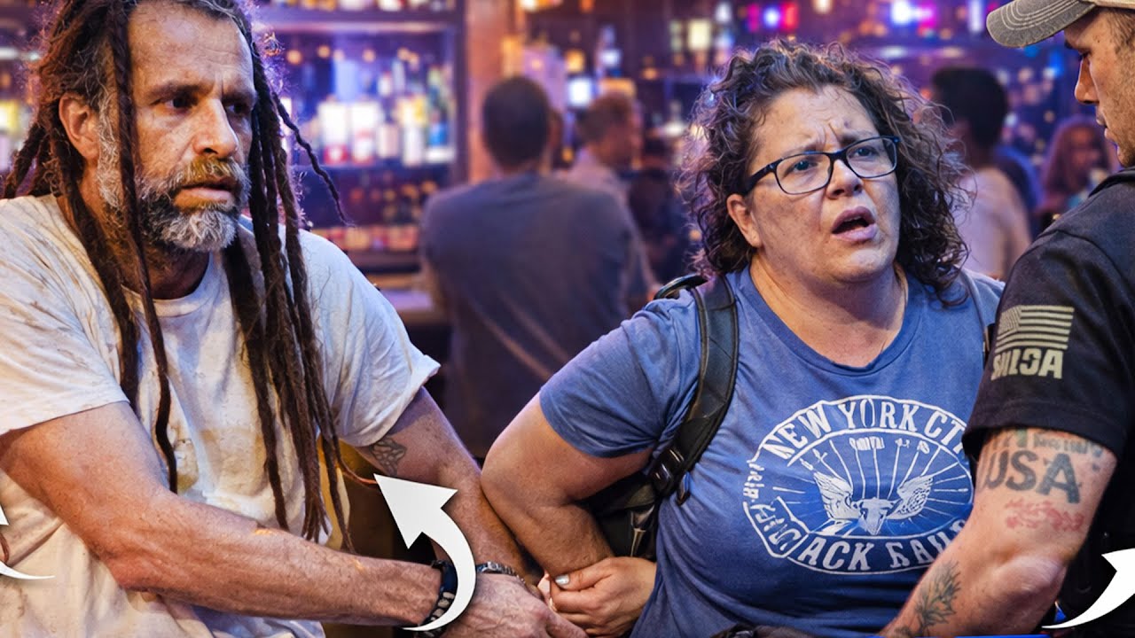 DRUNK HIPPIE COUPLE FIGHTS AFTER GETTING THROWN OUT OF THE BAR