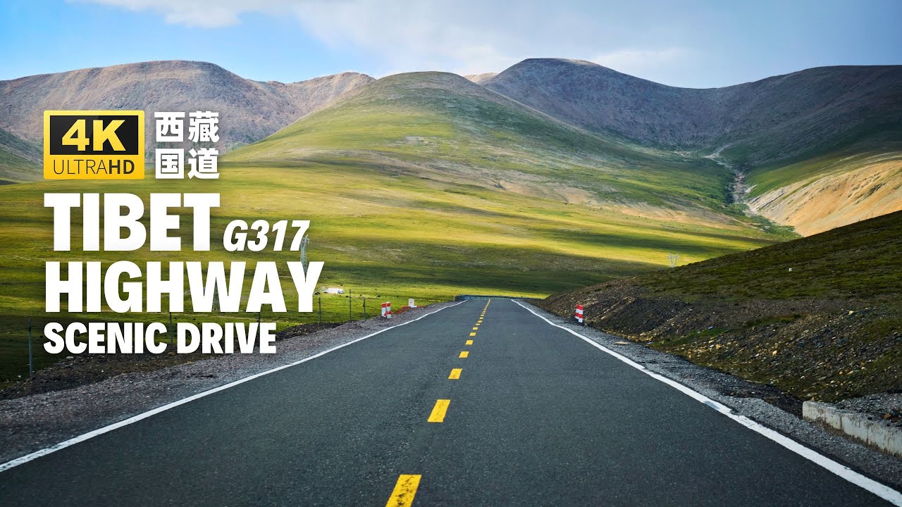 Tibet 4K Scenic Drive - China Highway G317 from Nagqu to Biru